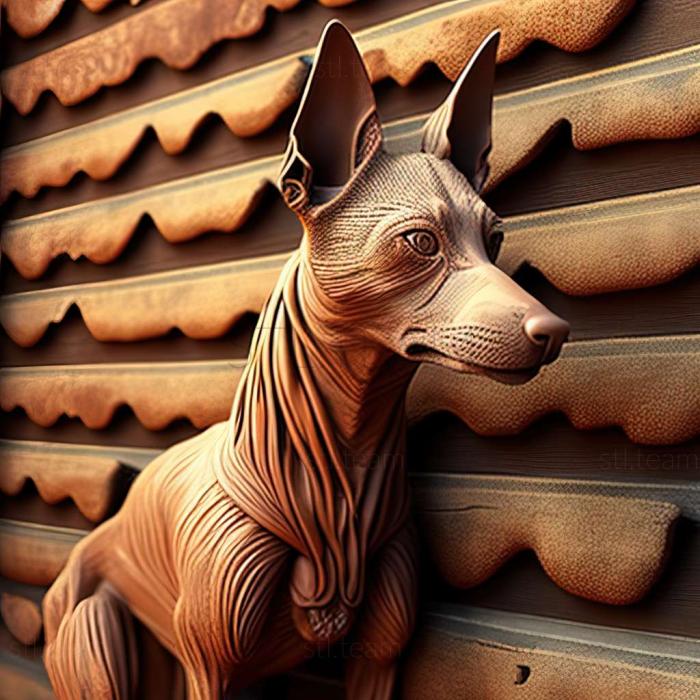 3D модель Ксолоитцкуинтли собака (STL)